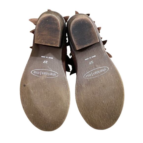 Sheridan Mia Brown Leather Mid Calf Boot w Fringe Detail Women's EU Size 37 EUC - Picture 6 of 10